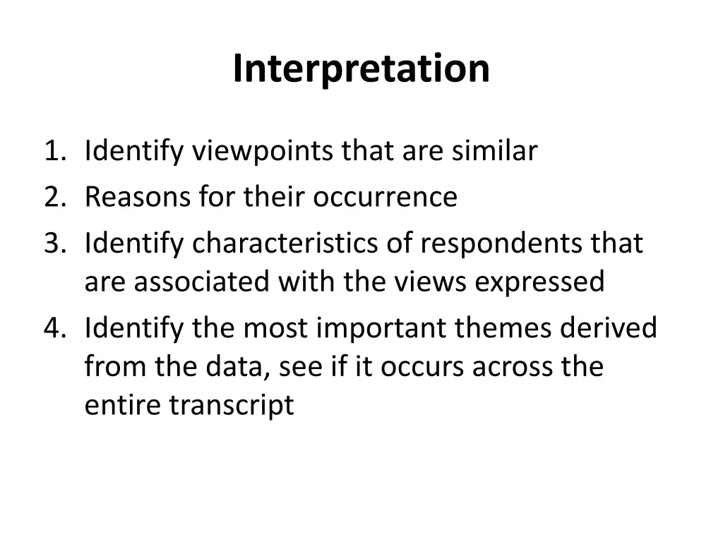 interpretation