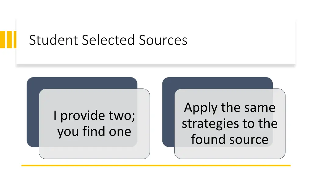 student selected sources