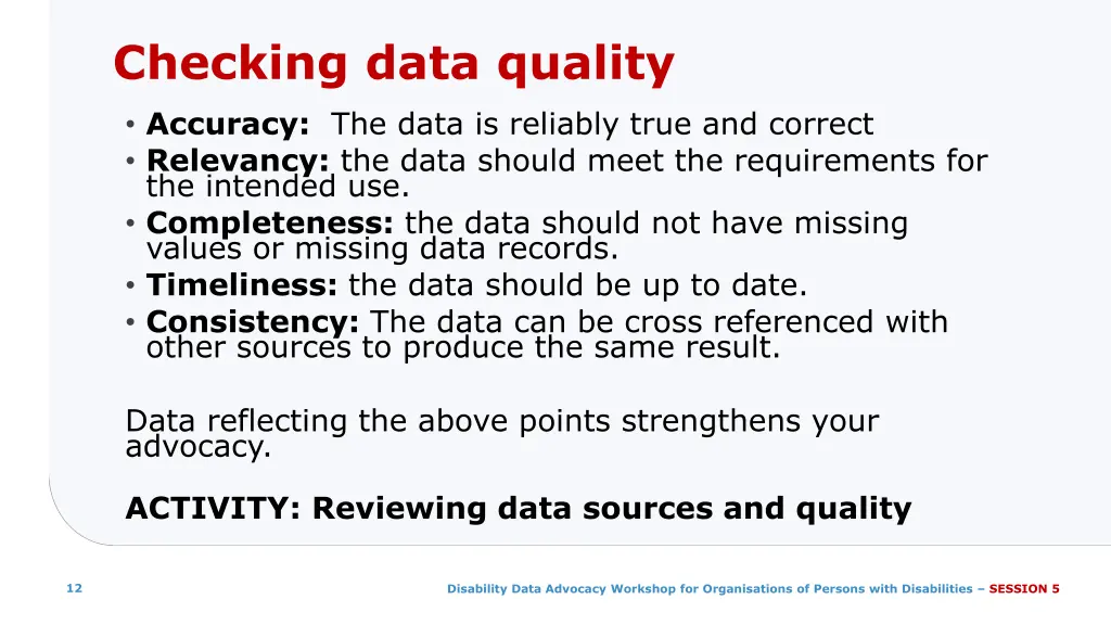 checking data quality