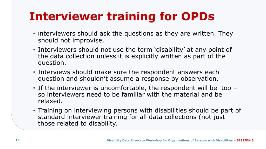 interviewer training for opds