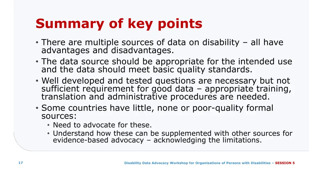 summary of key points