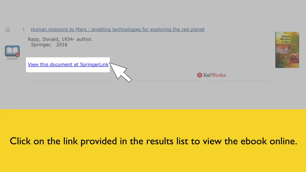 click on the link provided in the results list