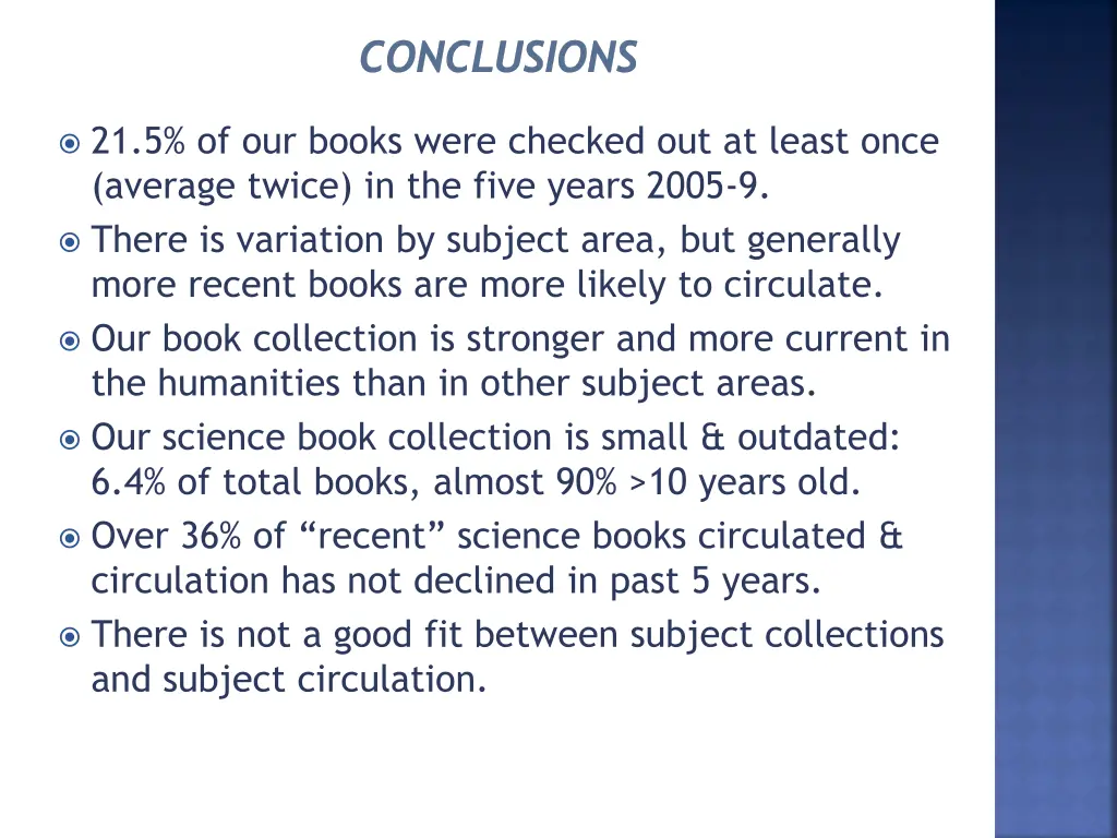 conclusions