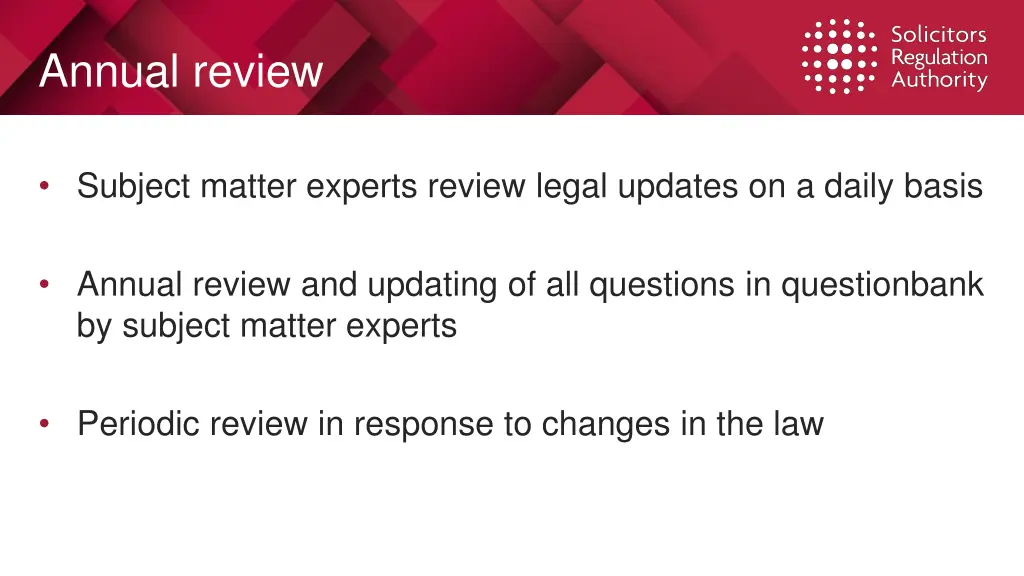 annual review