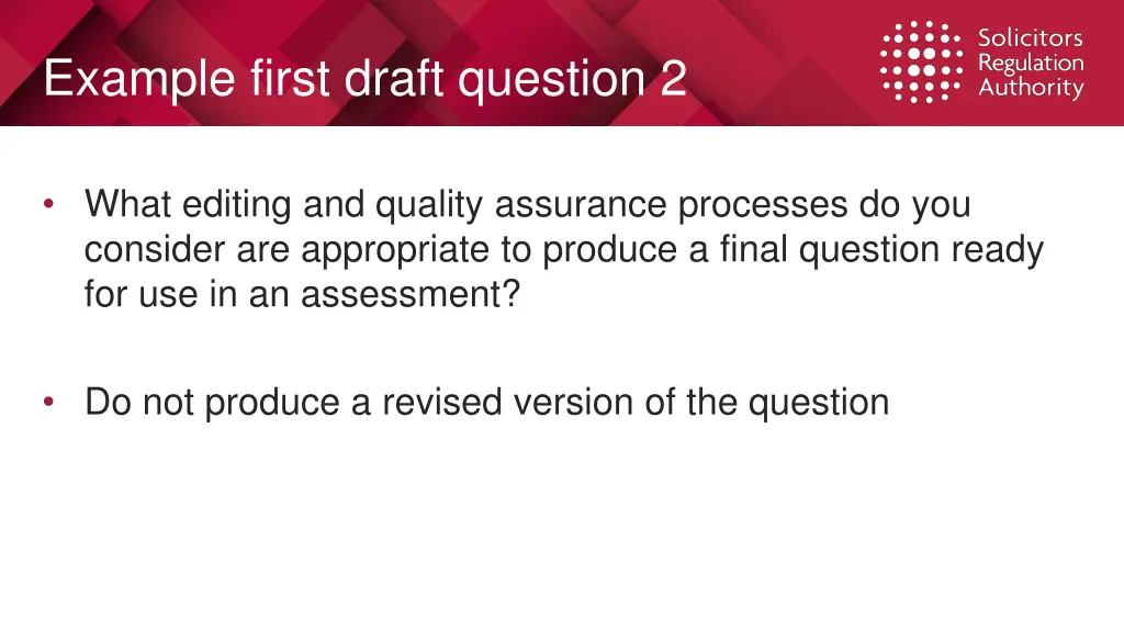example first draft question 2