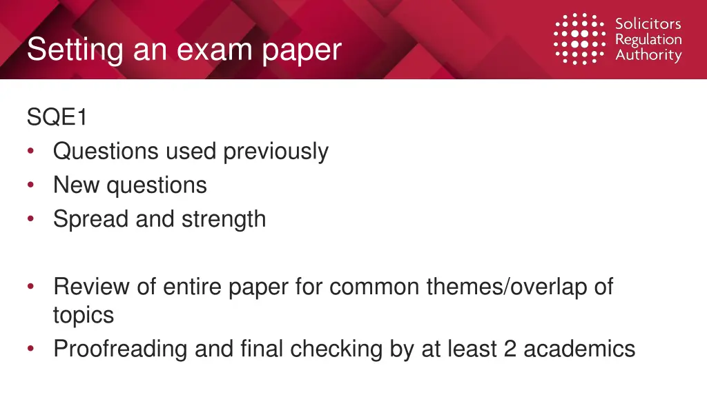 setting an exam paper