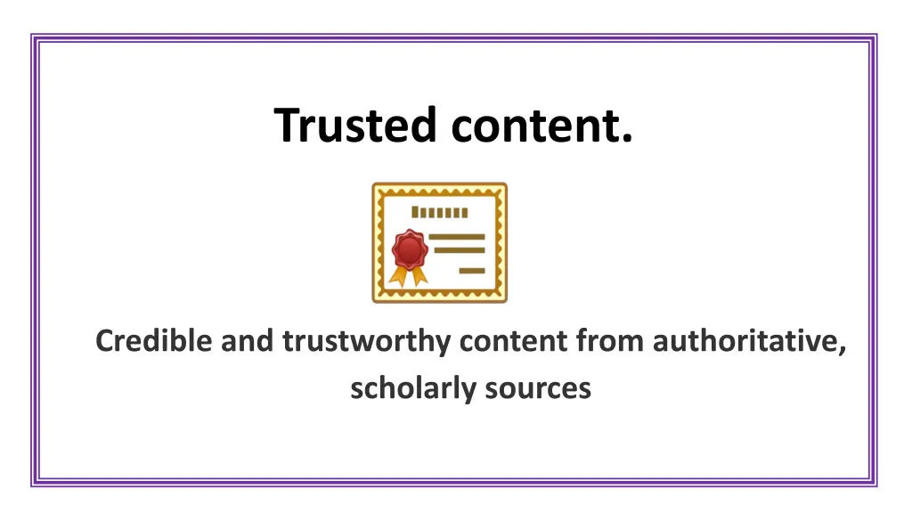 trusted content