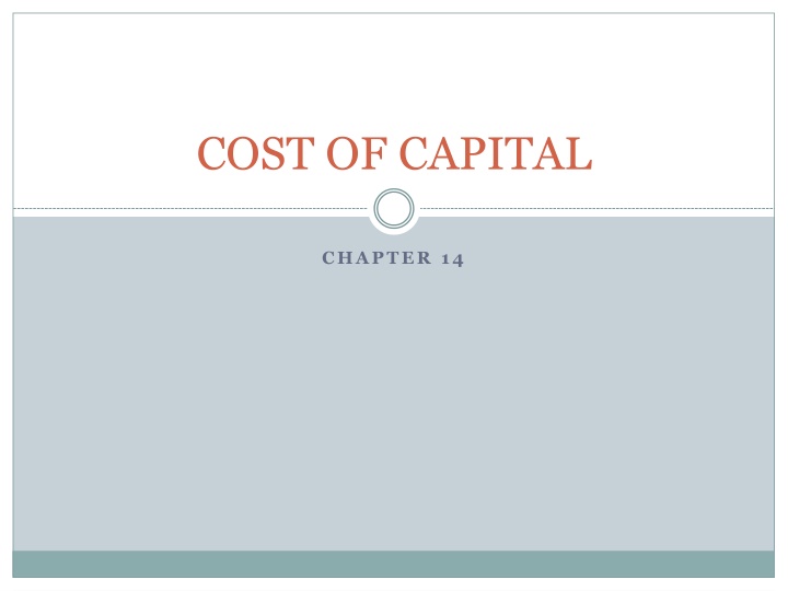 cost of capital