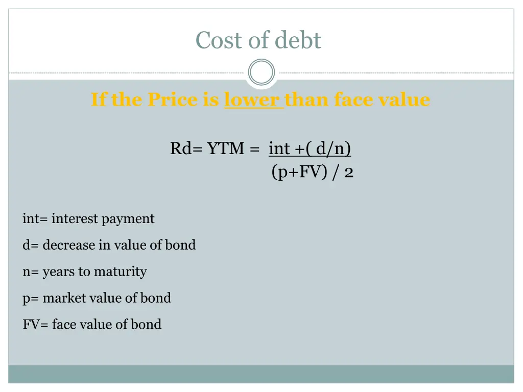 cost of debt 10