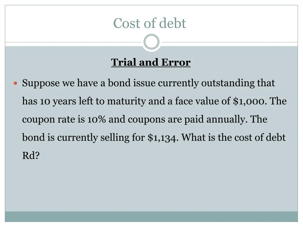 cost of debt 11