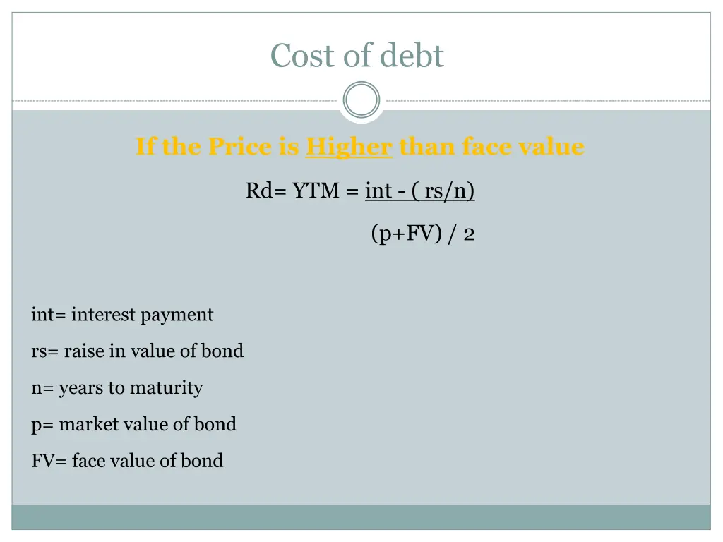 cost of debt 12
