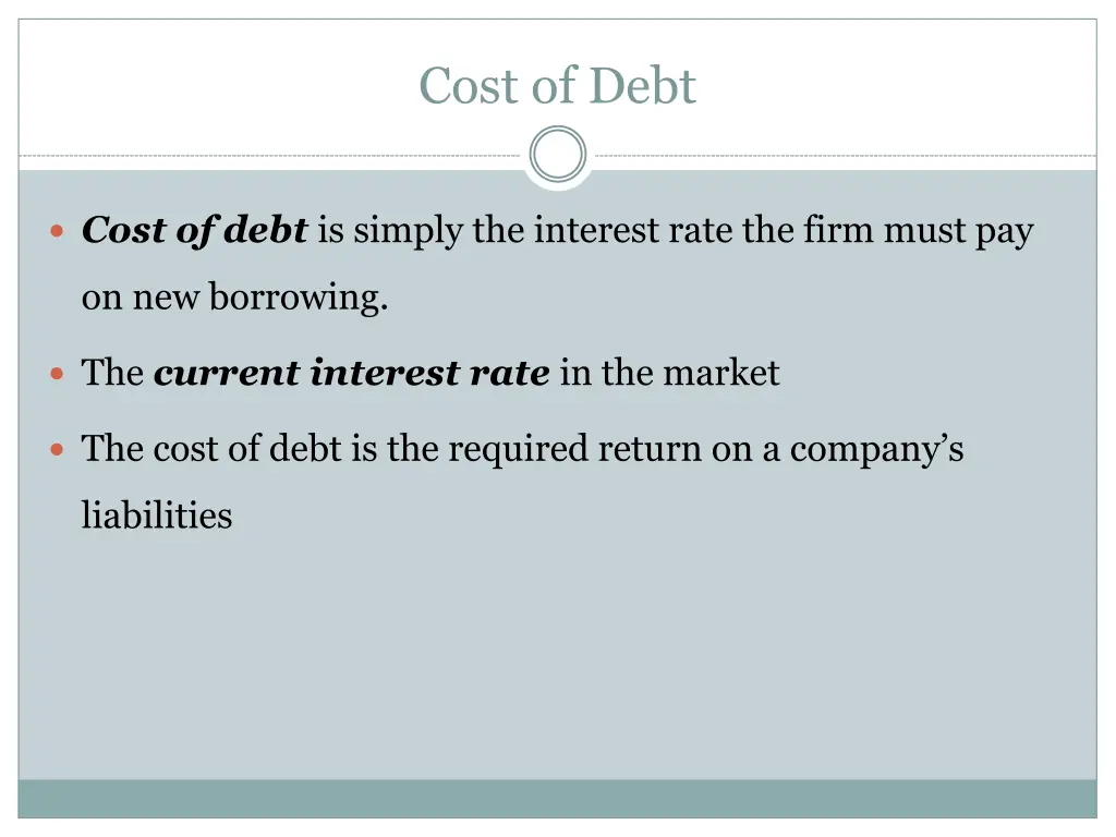 cost of debt 5