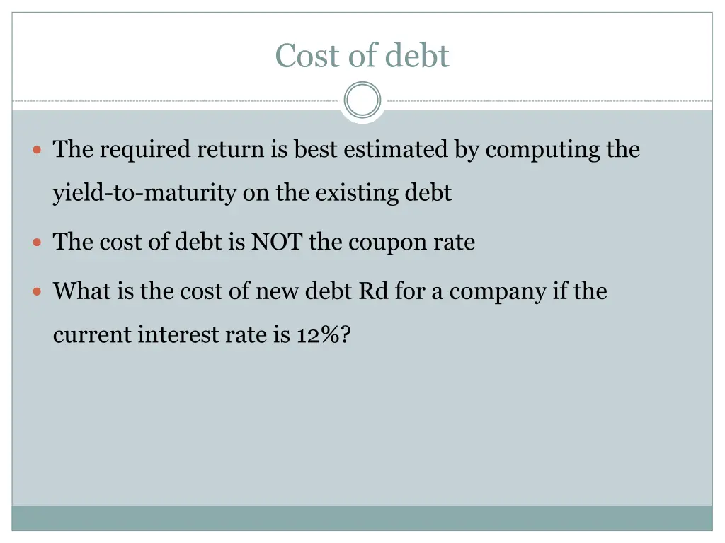 cost of debt 8
