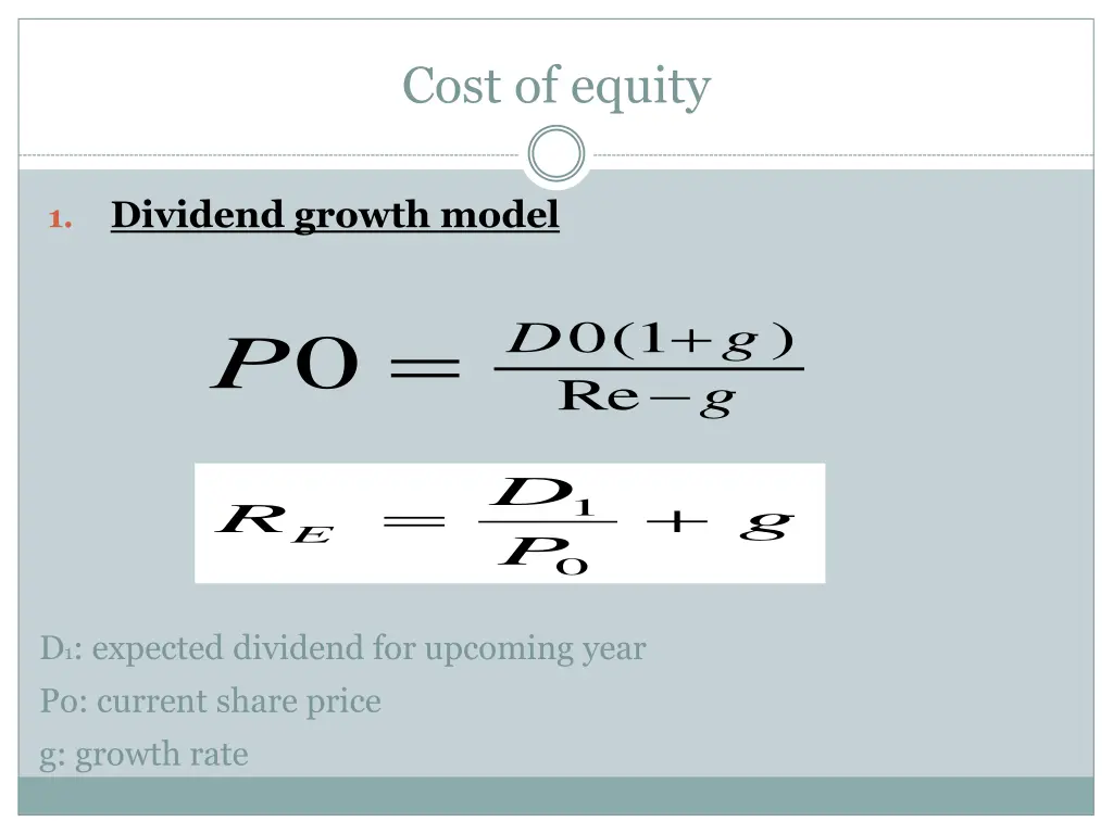cost of equity 2