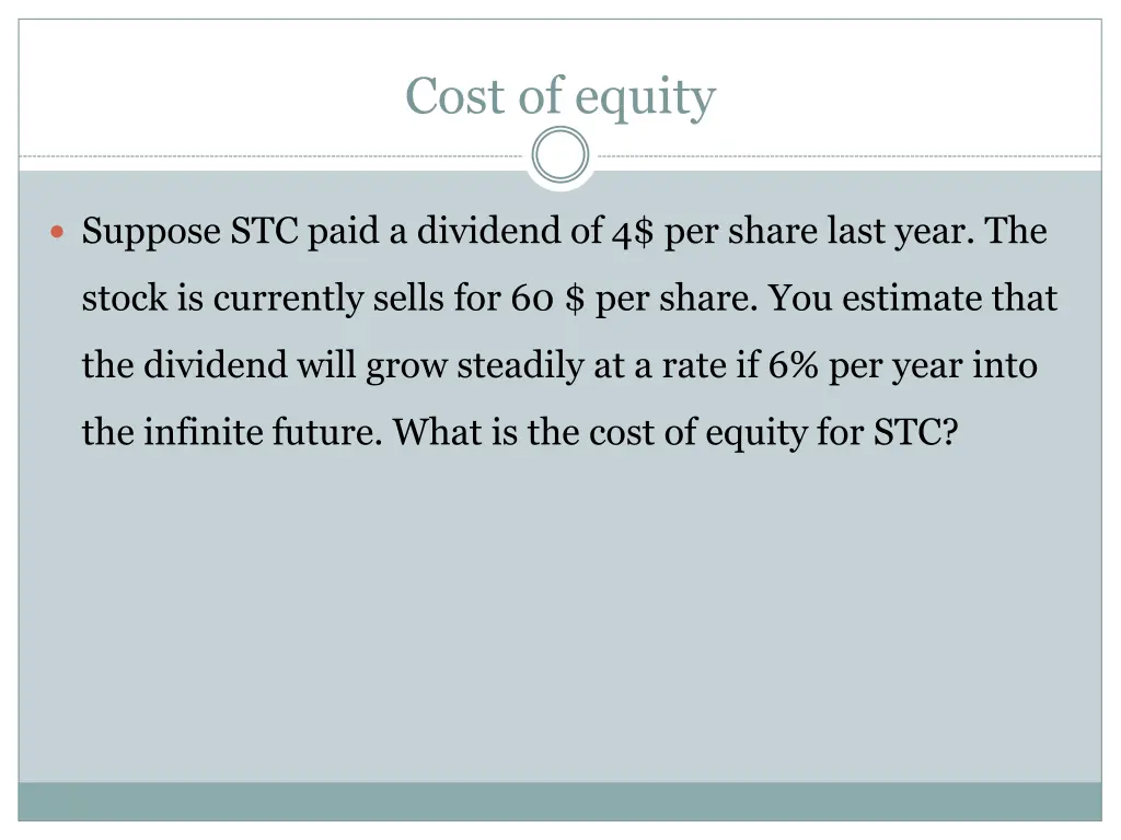 cost of equity 3