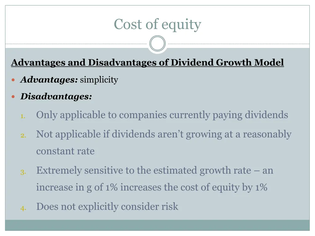 cost of equity 6