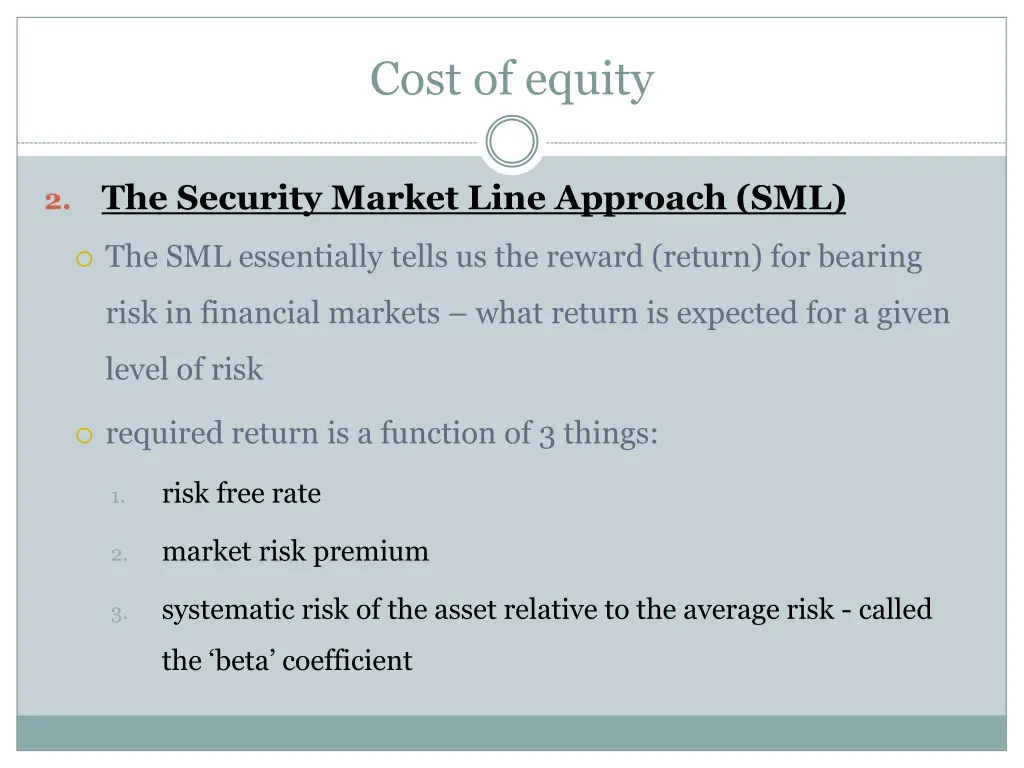 cost of equity 7