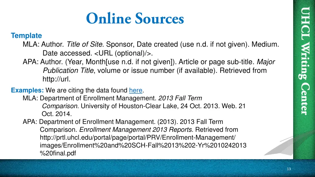template mla author title of site sponsor date