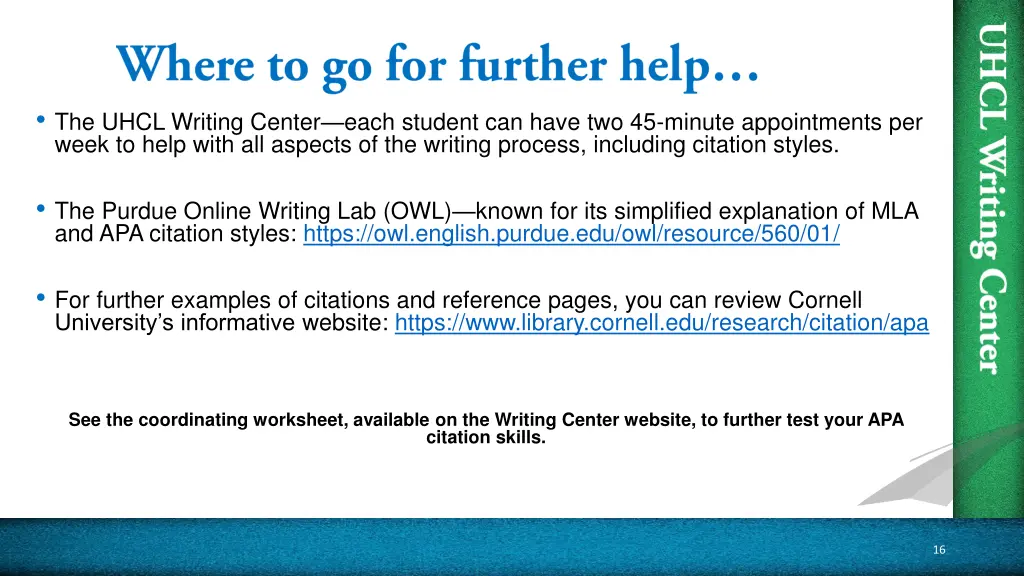 the uhcl writing center each student can have