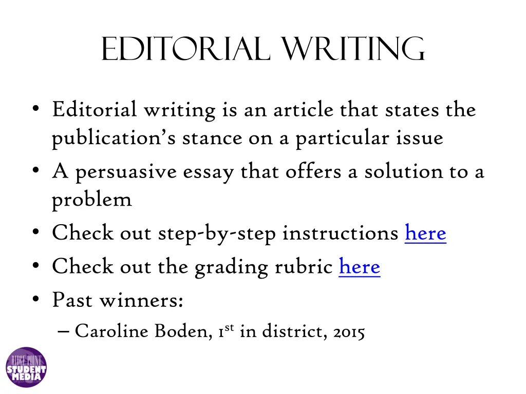 editorial writing