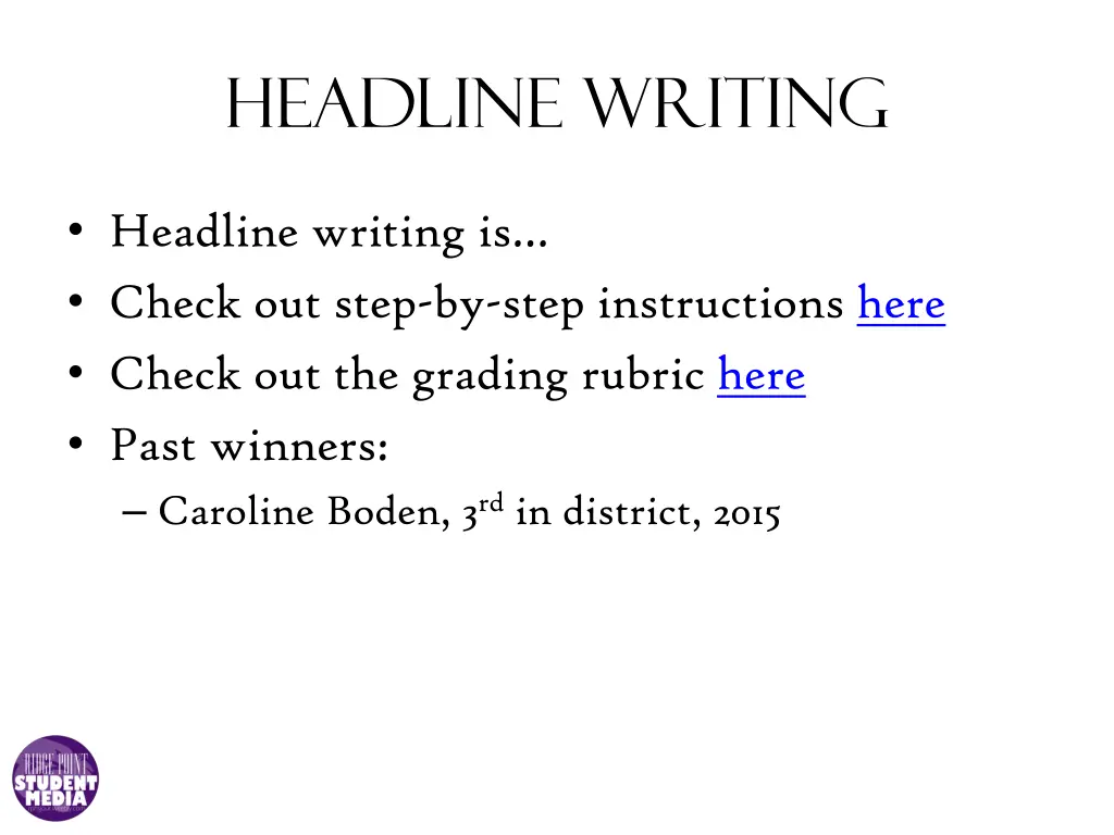 headline writing