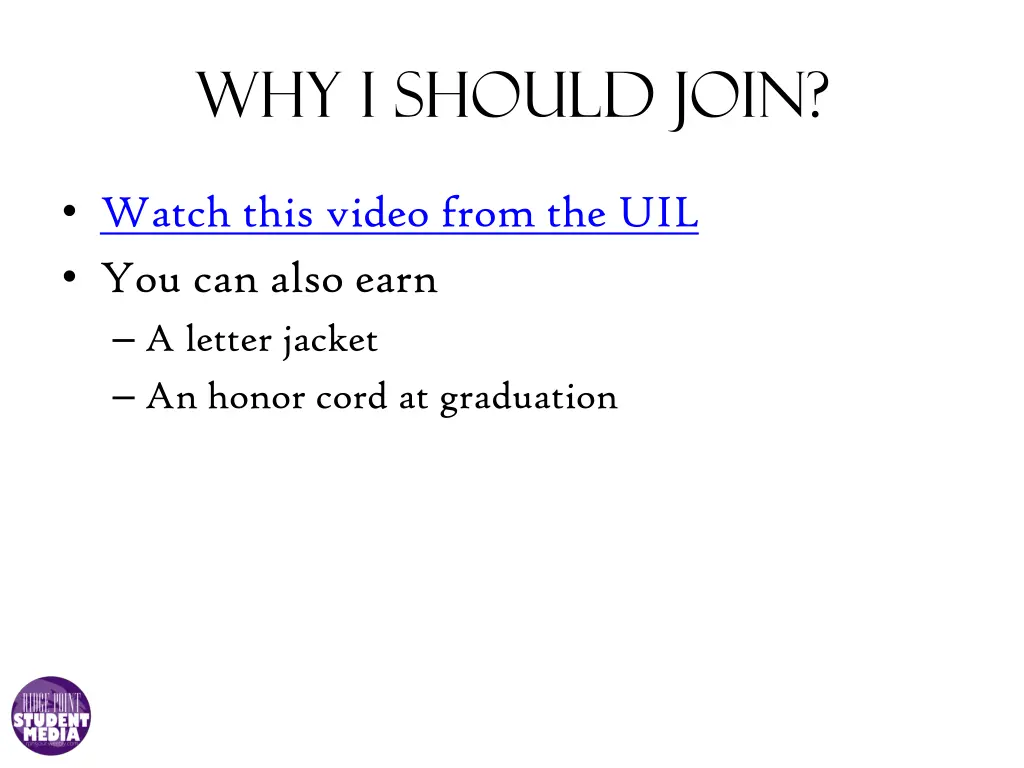 why i should join