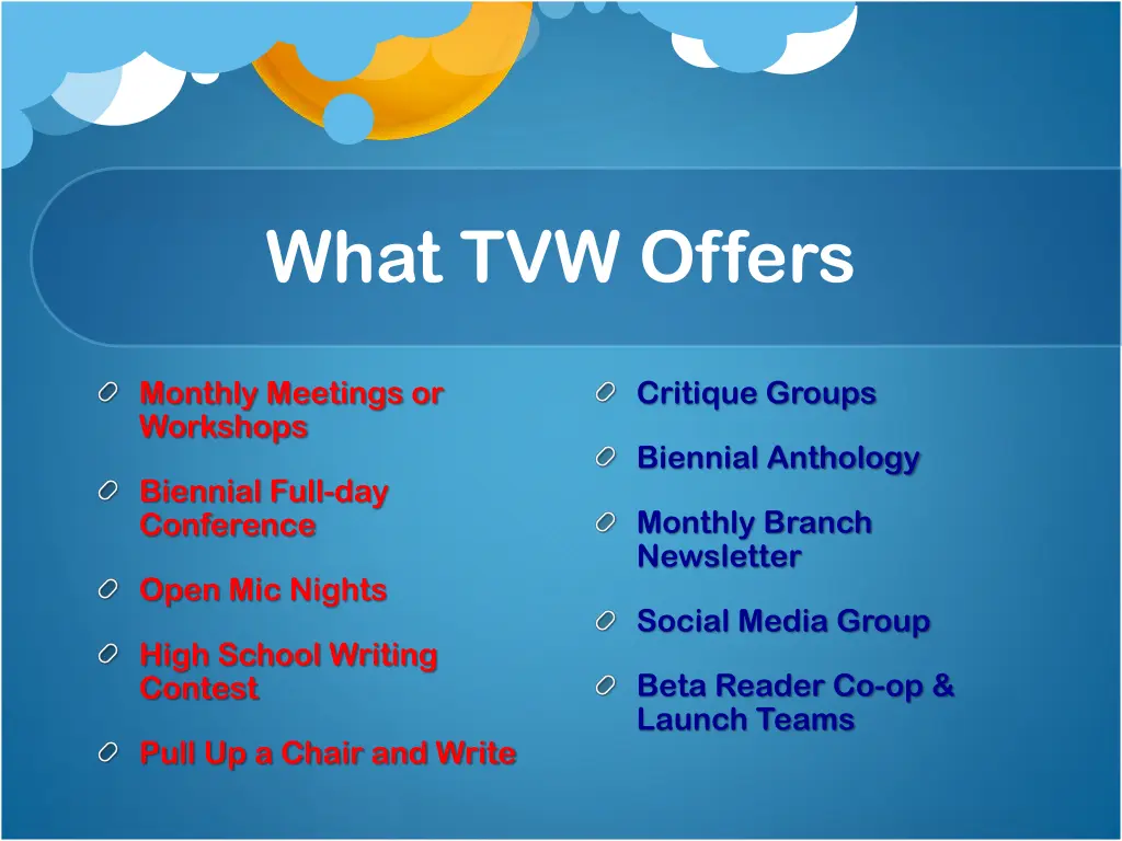 what tvw offers