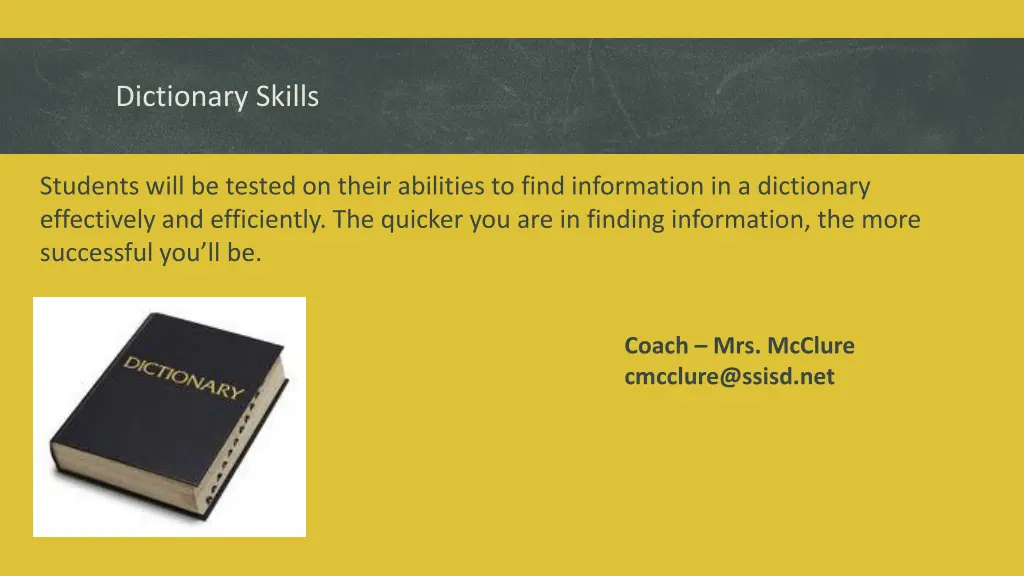 dictionary skills