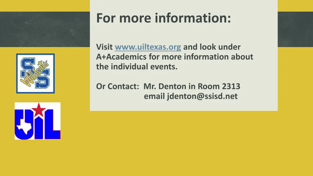 for more information