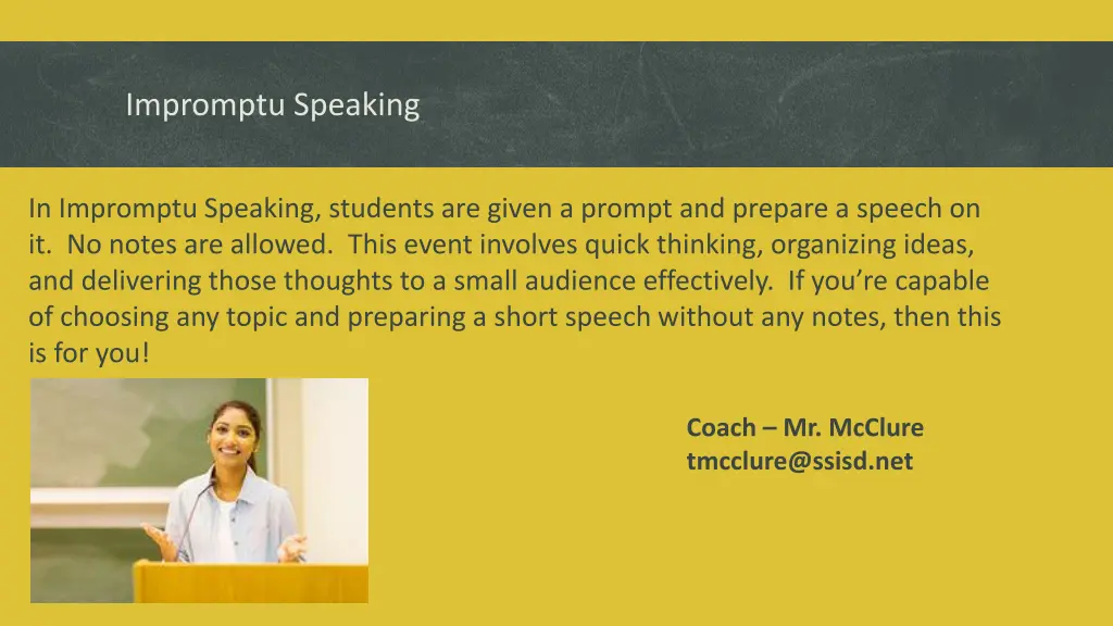 impromptu speaking