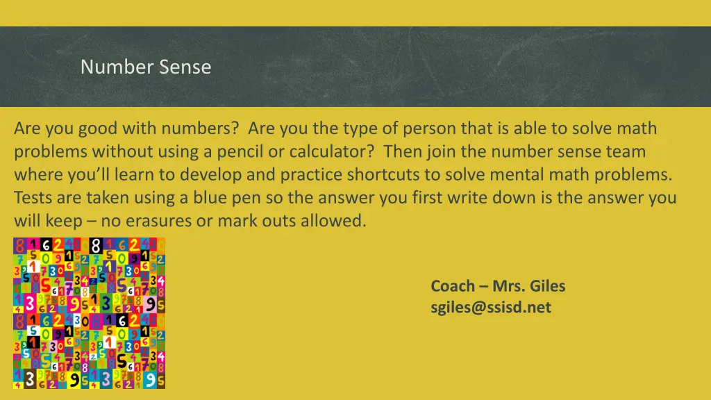 number sense