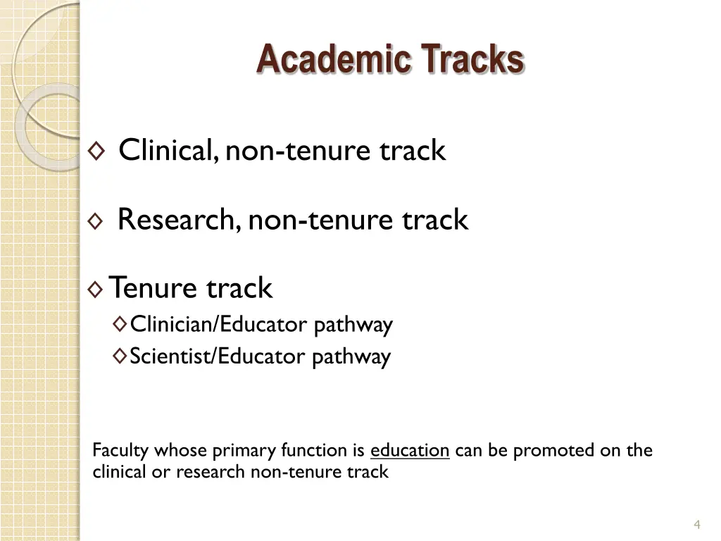 academic tracks