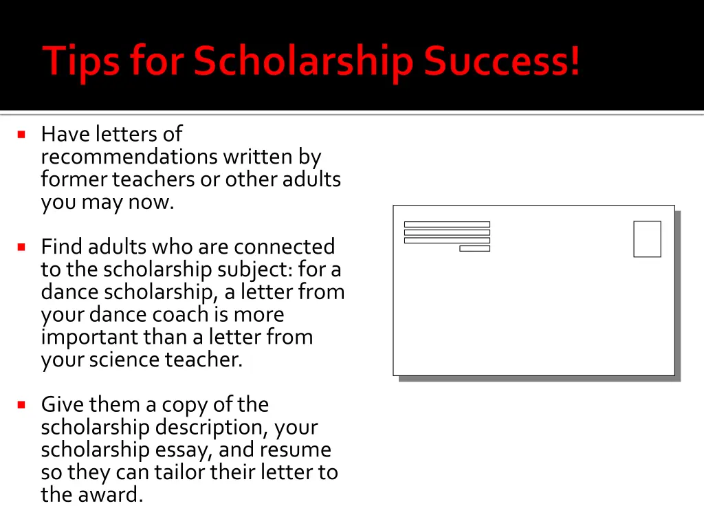 have letters of recommendations written by former