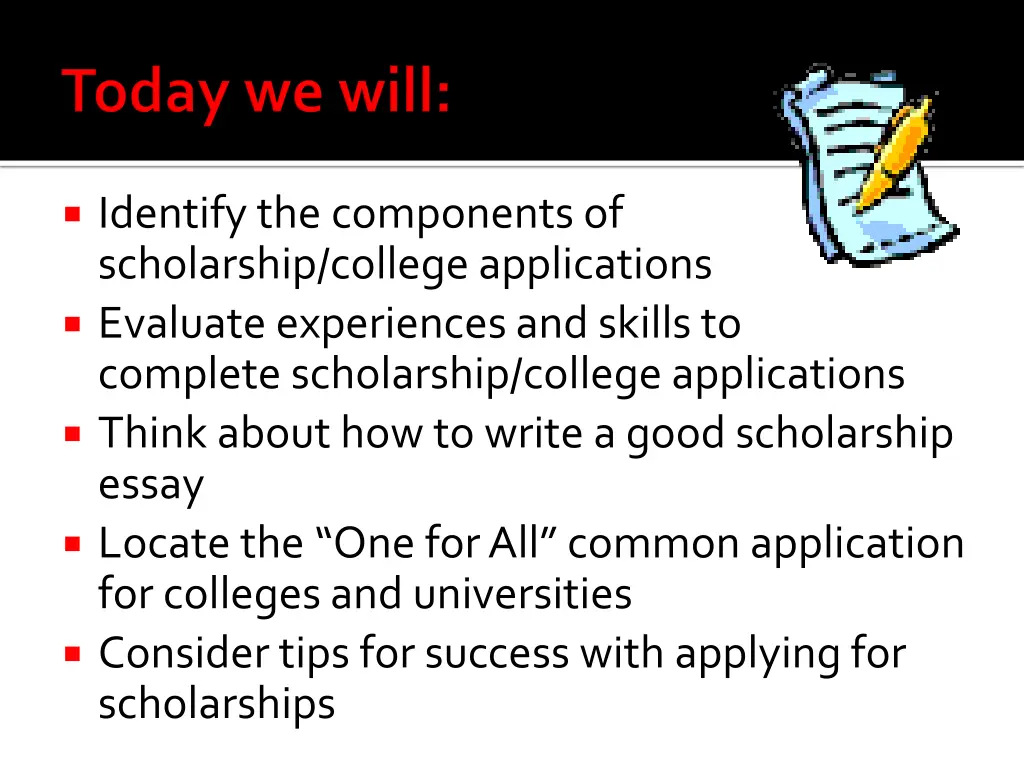 identify the components of scholarship college