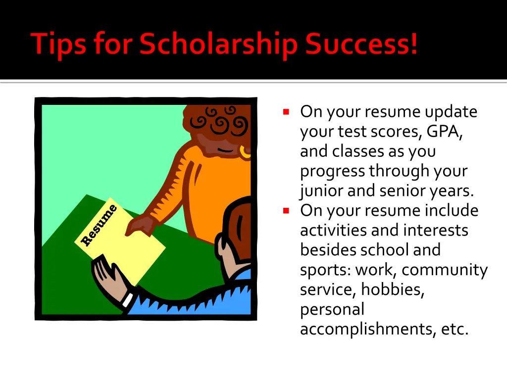 on your resume update your test scores