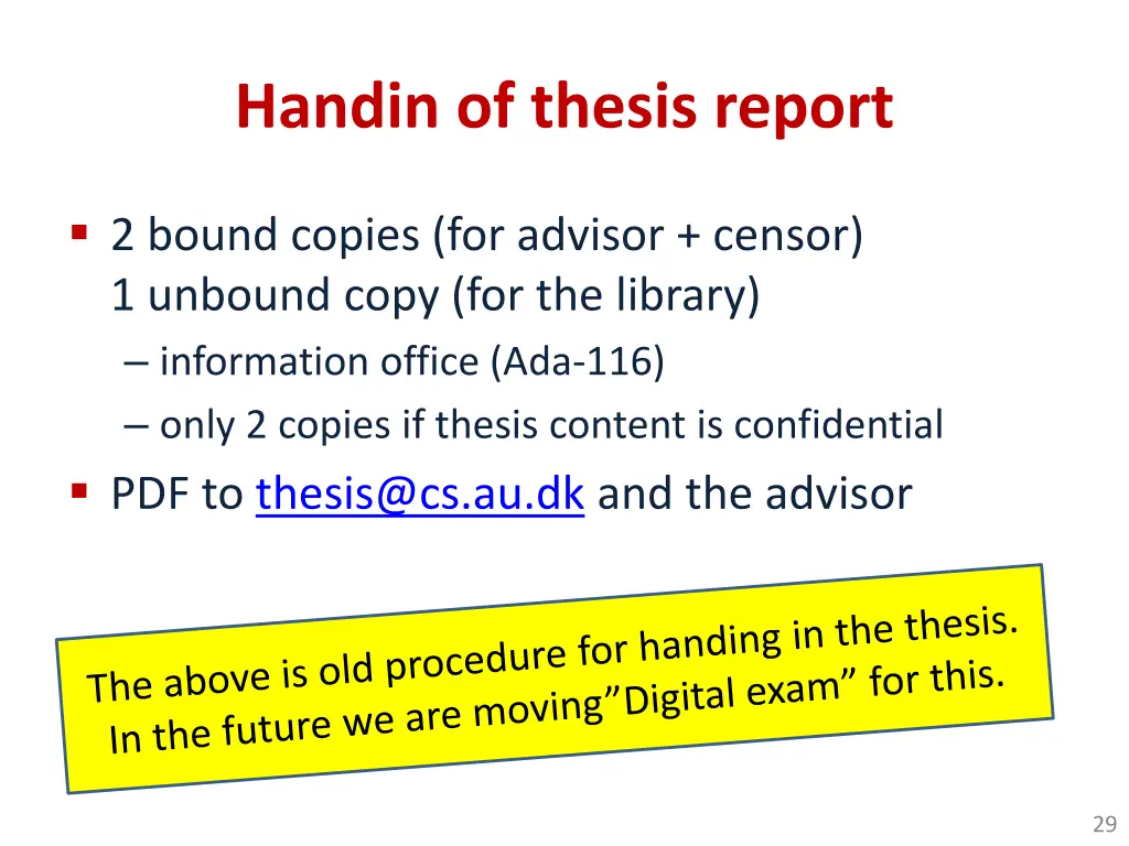 handin of thesis report
