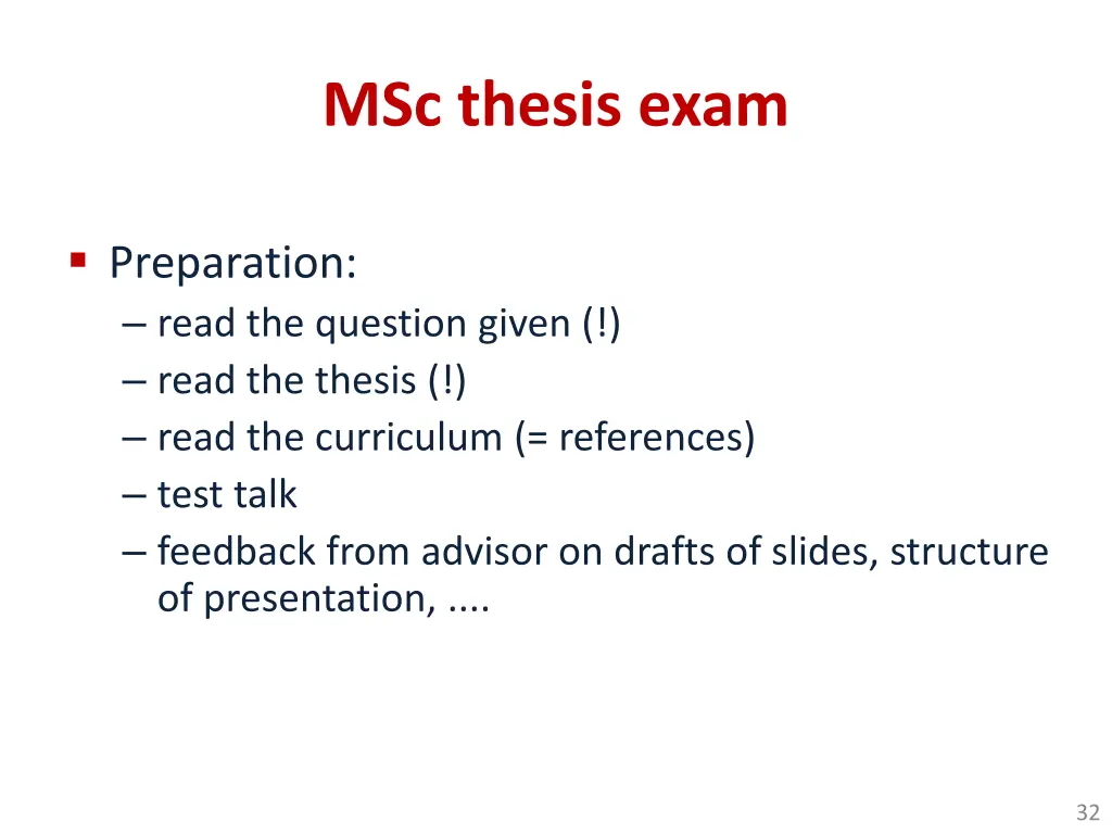 msc thesis exam 1