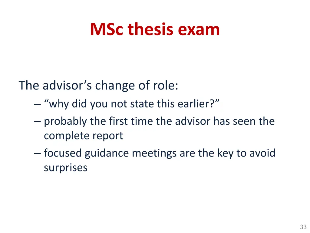 msc thesis exam 2
