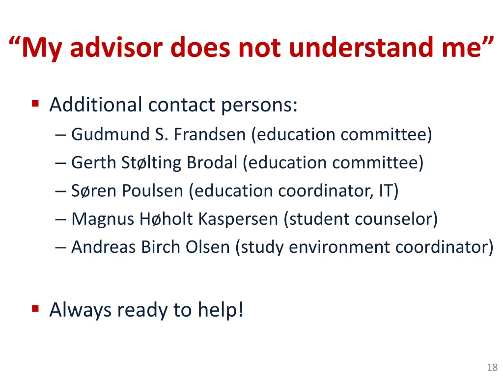my advisor does not understand me