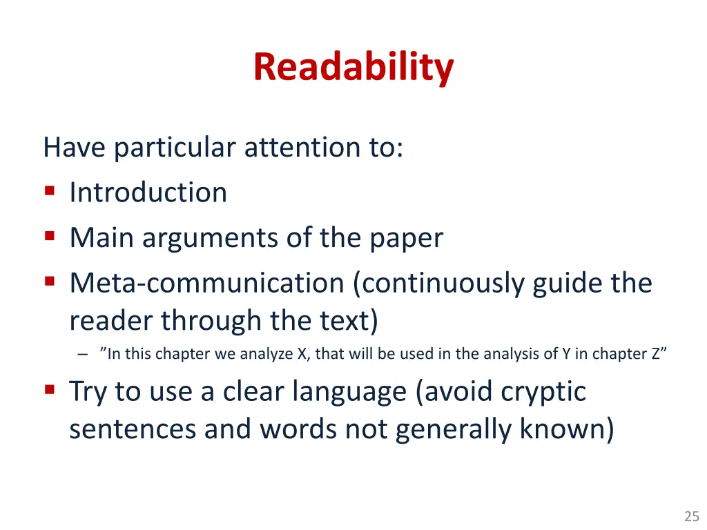 readability