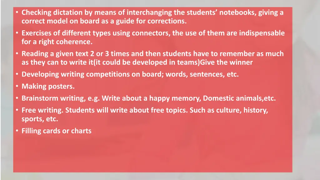 checking dictation by means of interchanging