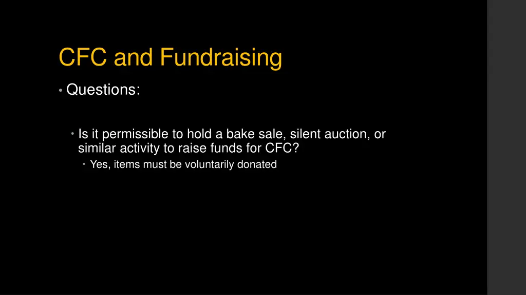 cfc and fundraising 1