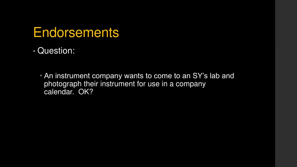 endorsements