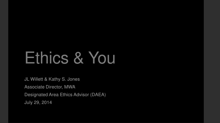 ethics you