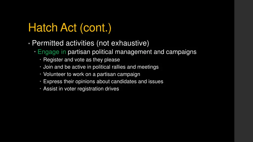 hatch act cont