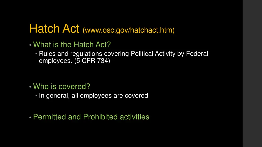 hatch act www osc gov hatchact htm