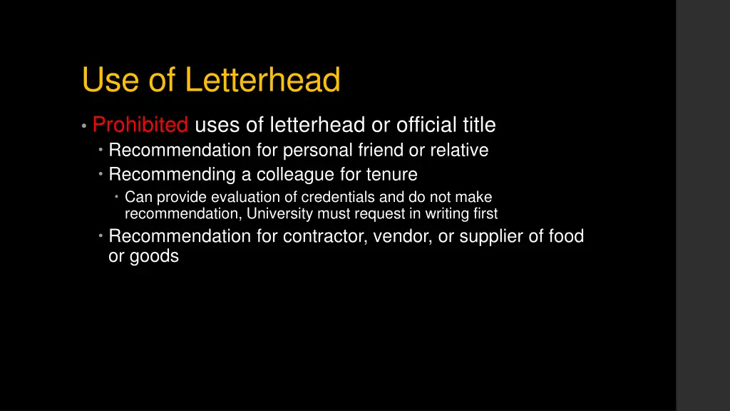 use of letterhead 1