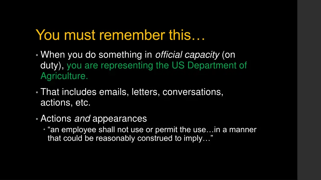 you must remember this