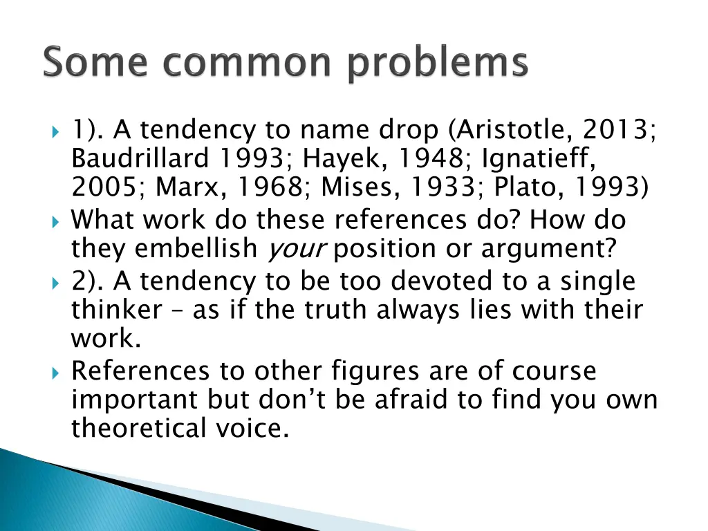 1 a tendency to name drop aristotle 2013