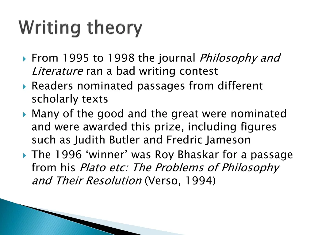 from 1995 to 1998 the journal philosophy